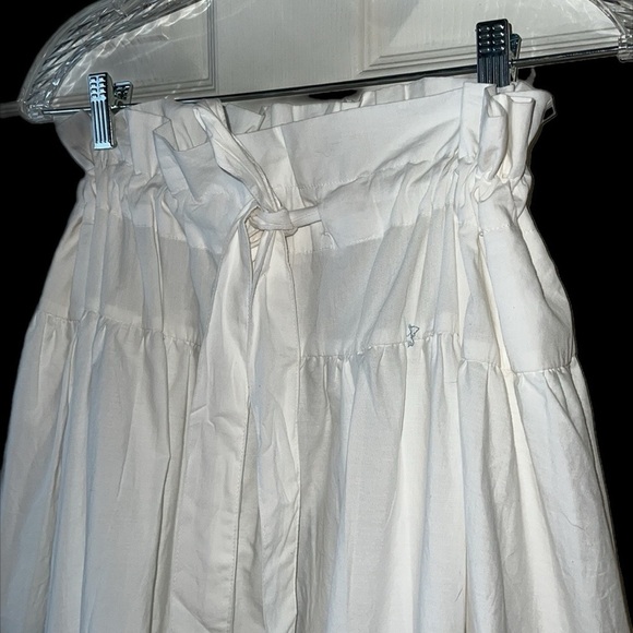 NWT Free People Favorite Part Ruffle Cotton Tie-Waist Midi-Skirt in White Sz XS - Picture 14 of 15